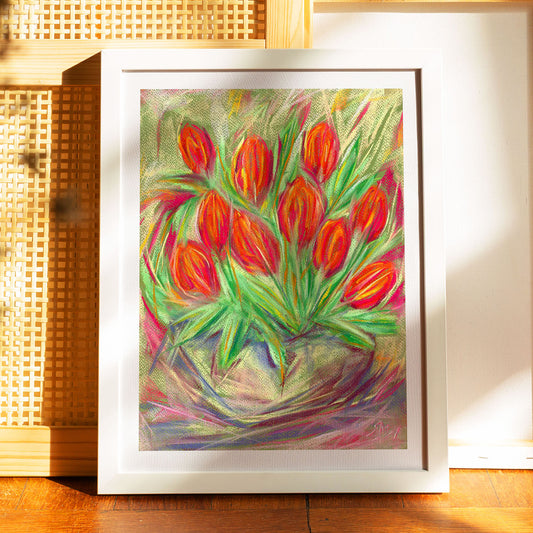 TULIPS GONE WILD! floral art print