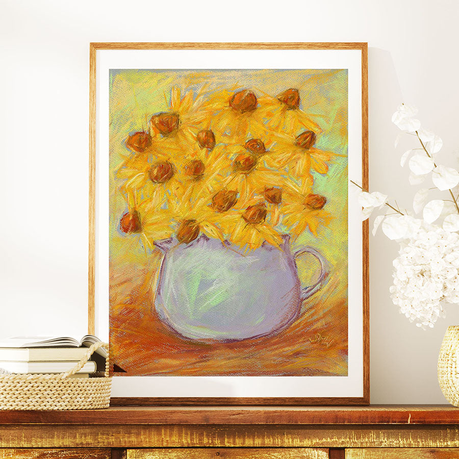 SUNSHINE AND LAVENDER floral art print