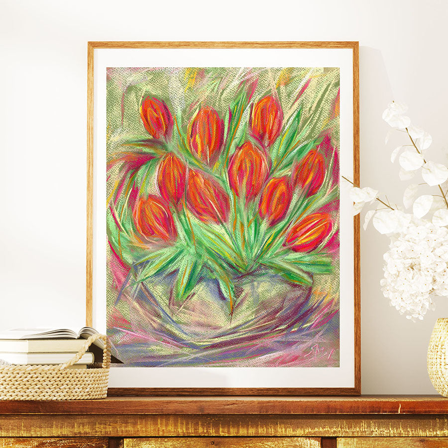 TULIPS GONE WILD! floral art print