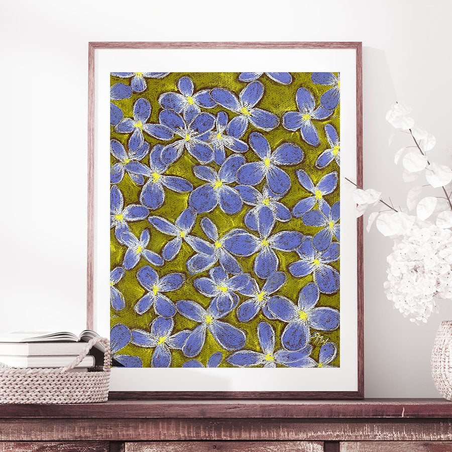 WOODLAND SPARKLE floral art print