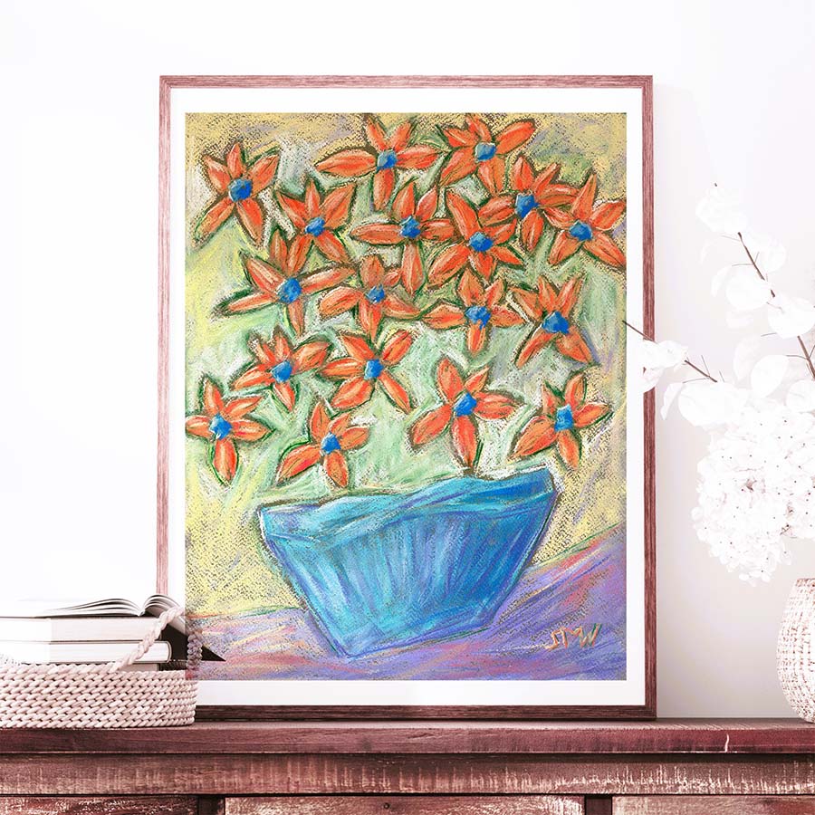 STARFLOWERS DANCING floral art print