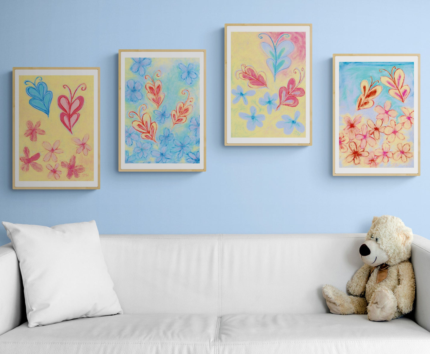 HIGH JINKS butterfly floral art print