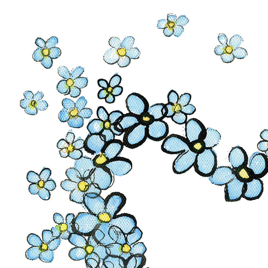 DELICATE FLORAL HEART floral art print