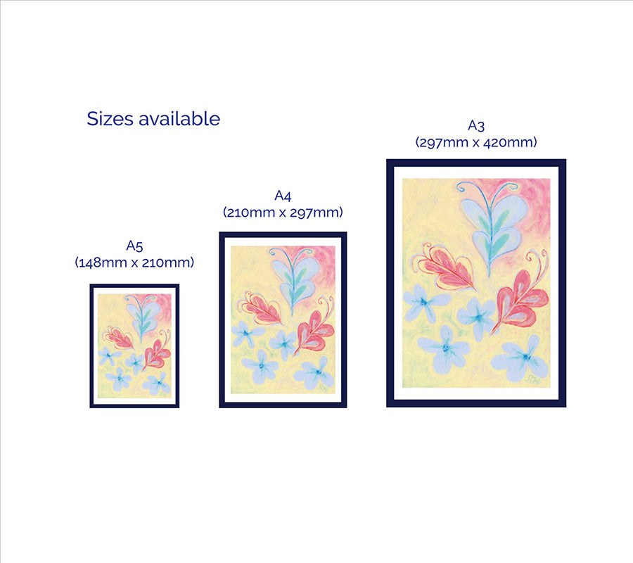 FROLICS butterfly floral art print