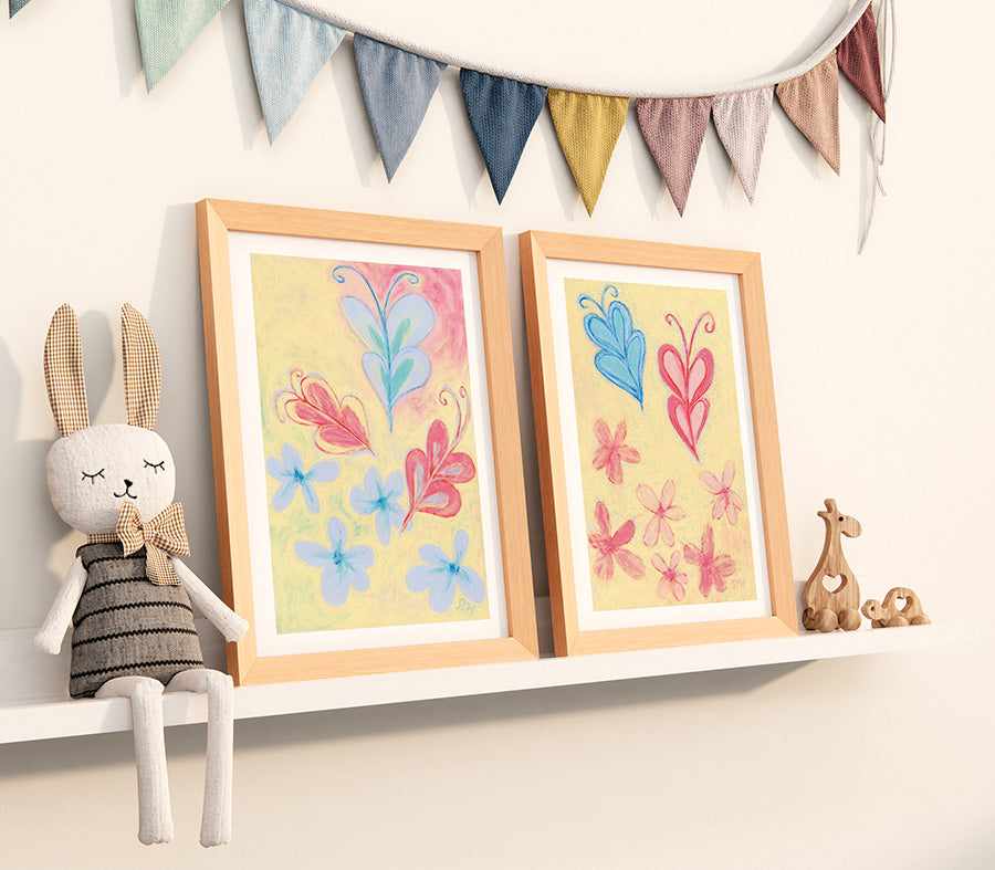 FROLICS butterfly floral art print