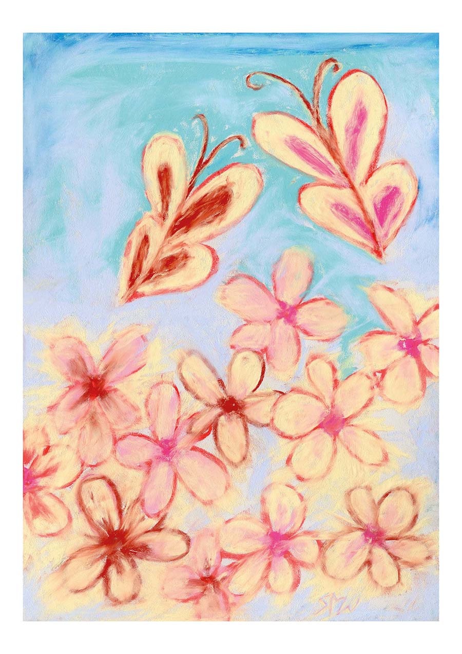 HARMONY butterfly floral art print