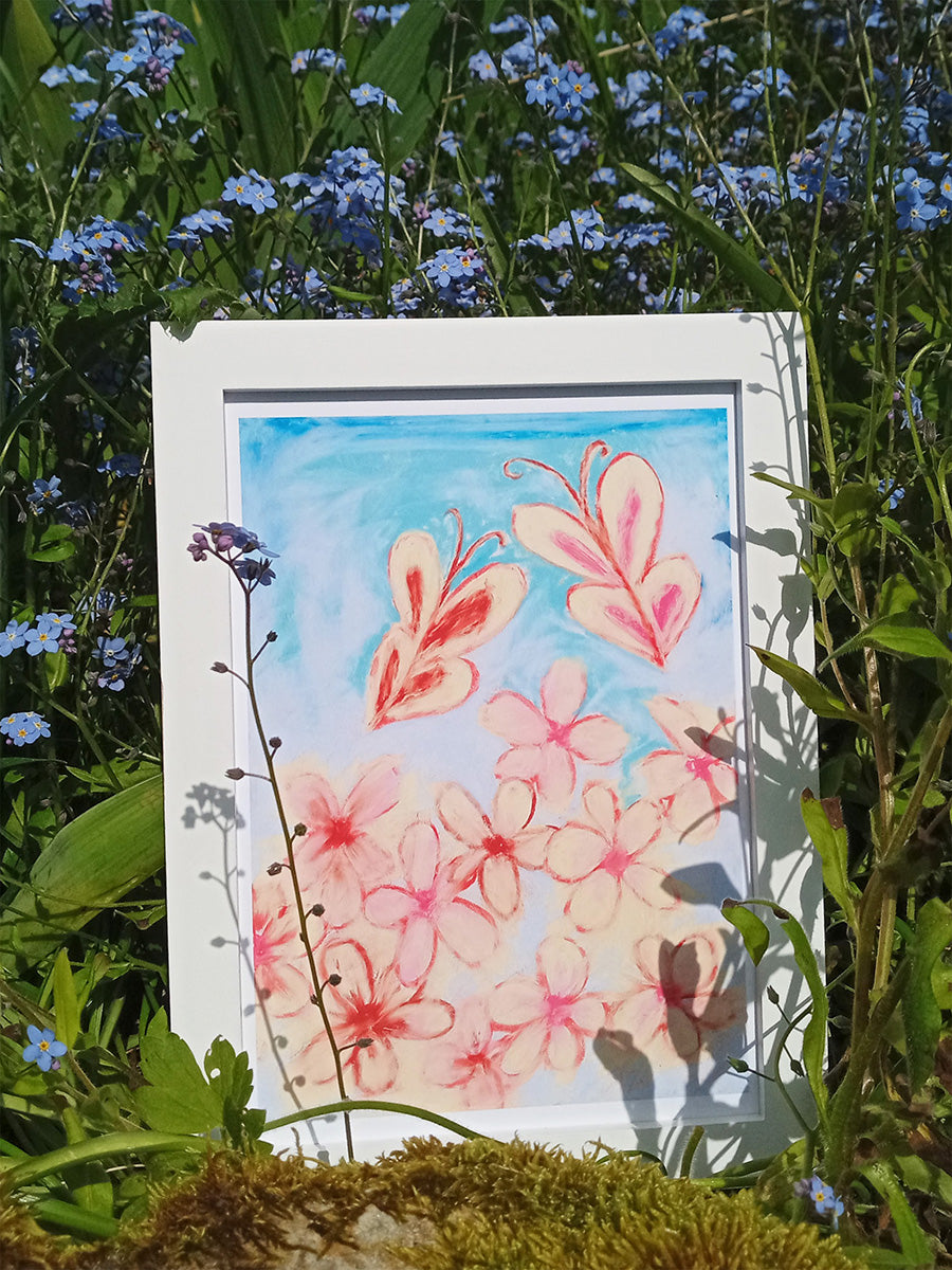 HARMONY butterfly floral art print