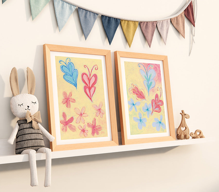 HIGH JINKS butterfly floral art print
