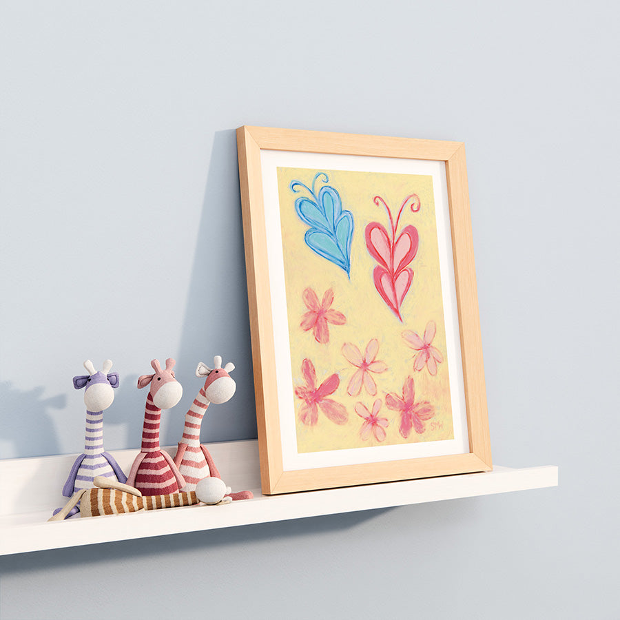 HIGH JINKS butterfly floral art print