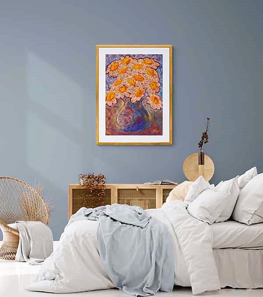 LACY DAISIES floral art print