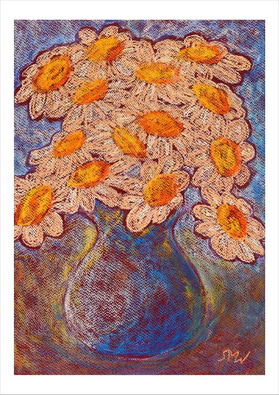 LACY DAISIES floral art print