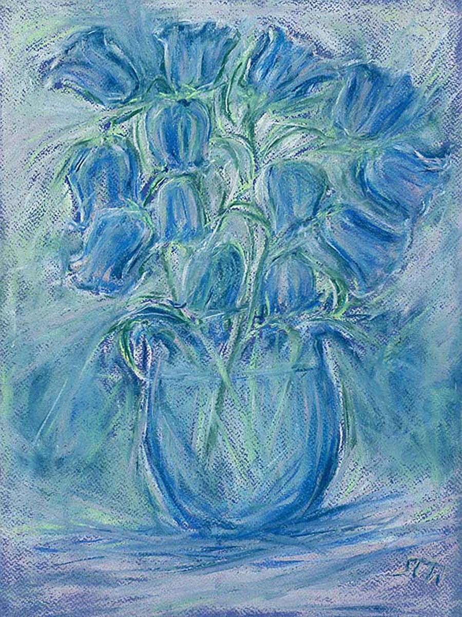 BLUE BELL JAR floral art print