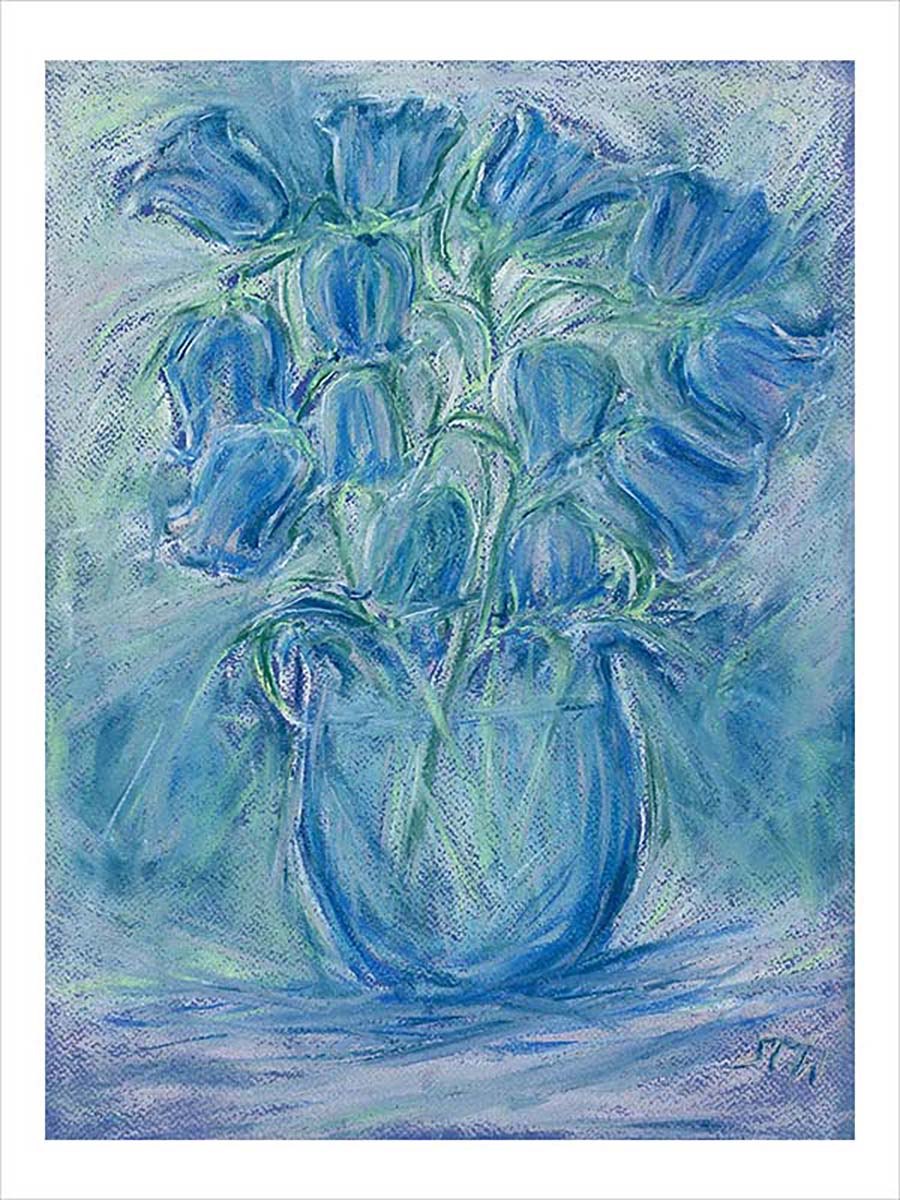 BLUE BELL JAR floral art print