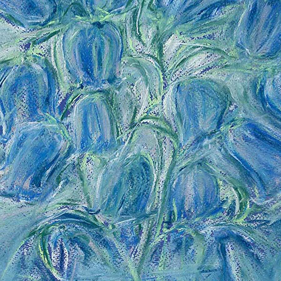 BLUE BELL JAR floral art print