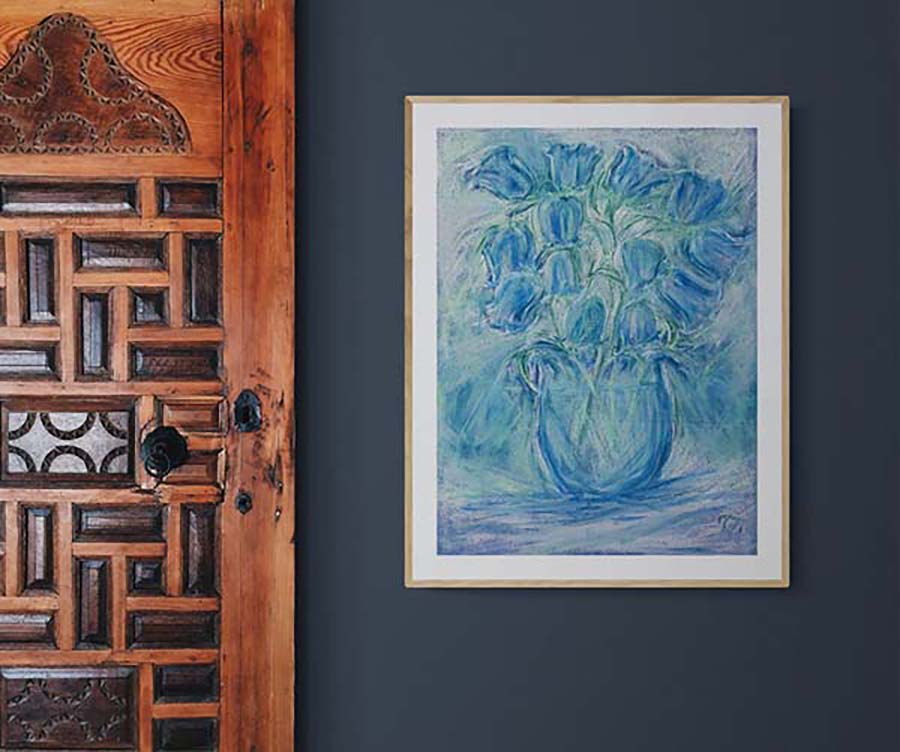 BLUE BELL JAR floral art print