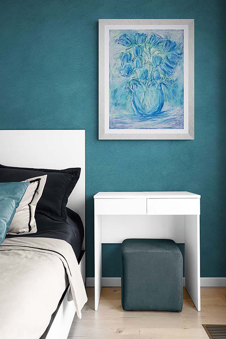 BLUE BELL JAR floral art print