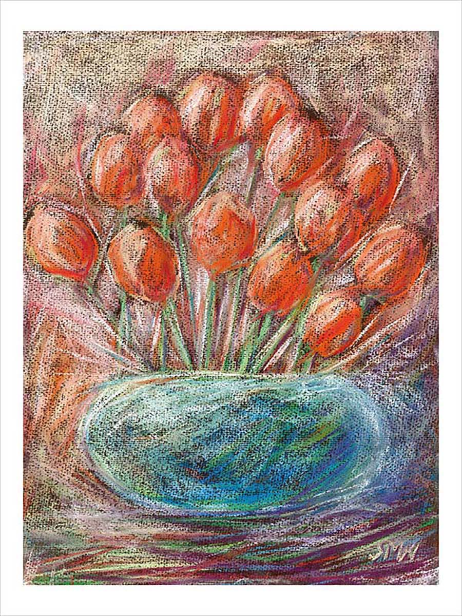 NEW AGE TULIPS floral art print
