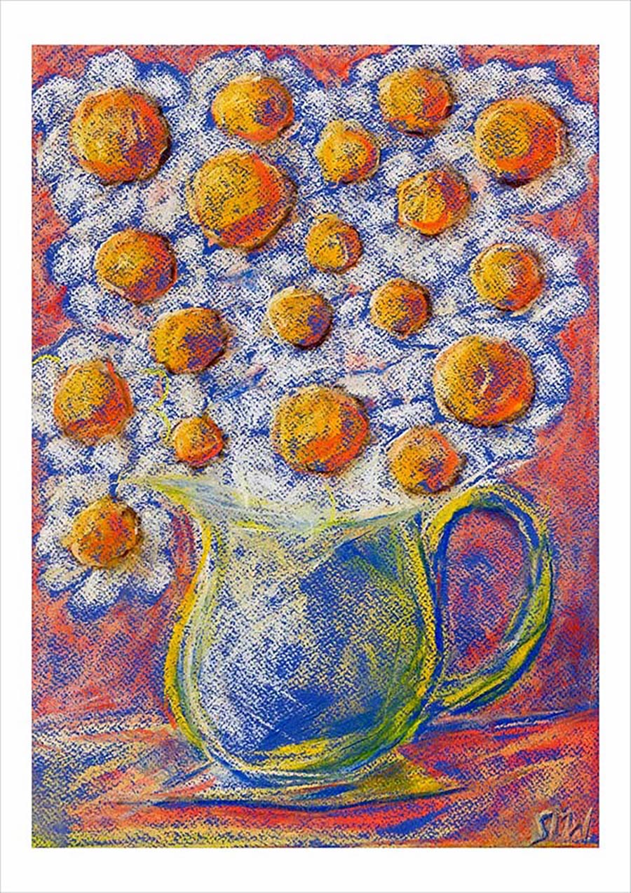 CLOUD DAISIES floral art print