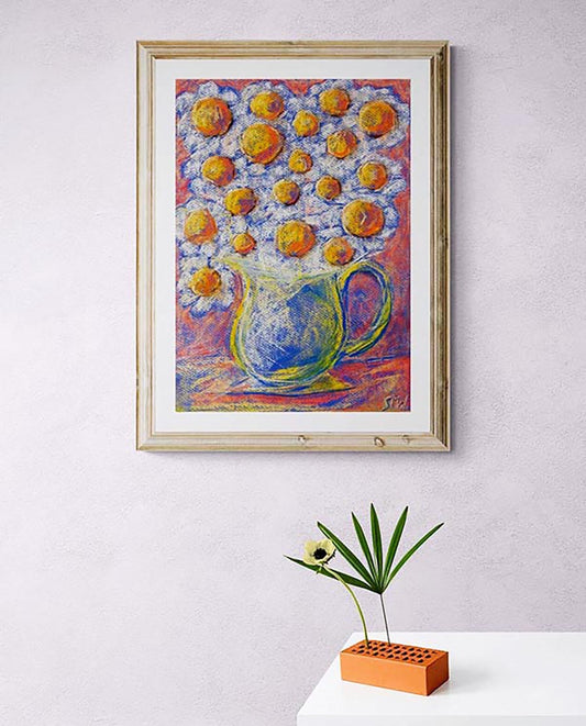 CLOUD DAISIES floral art print