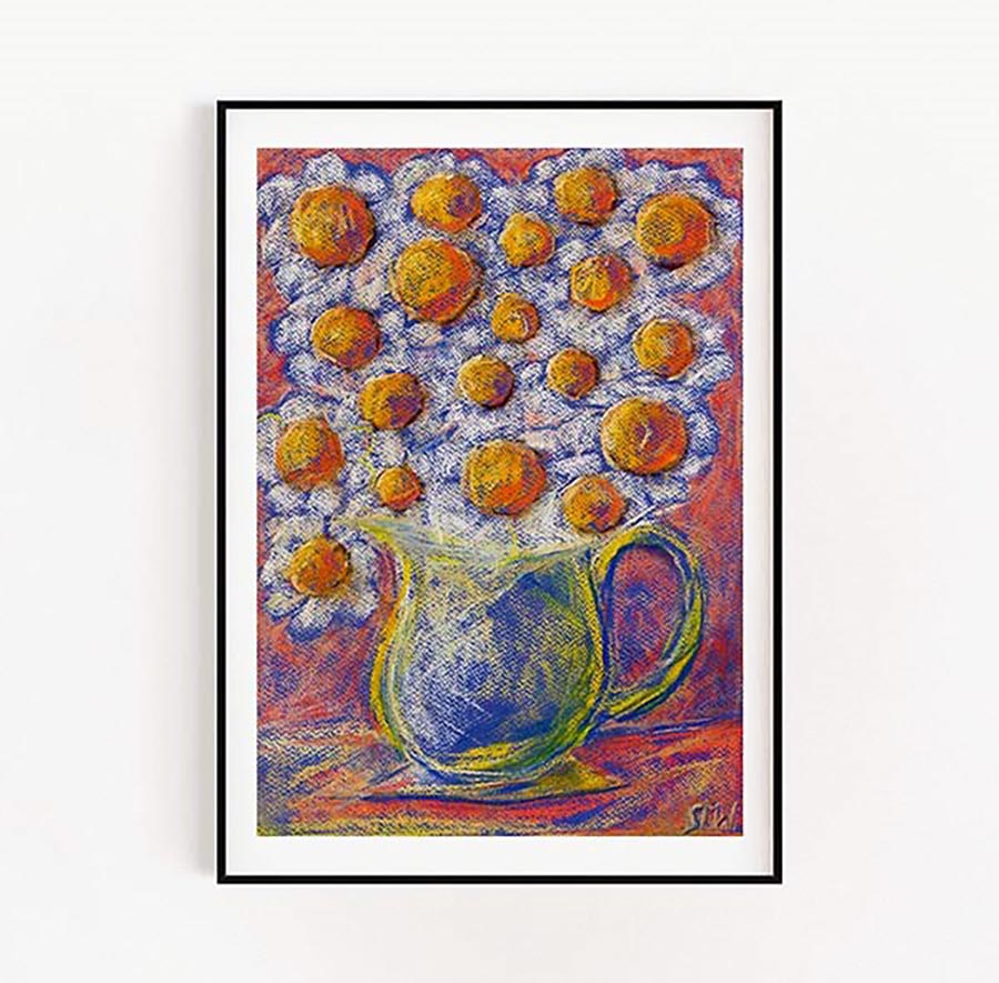 CLOUD DAISIES floral art print
