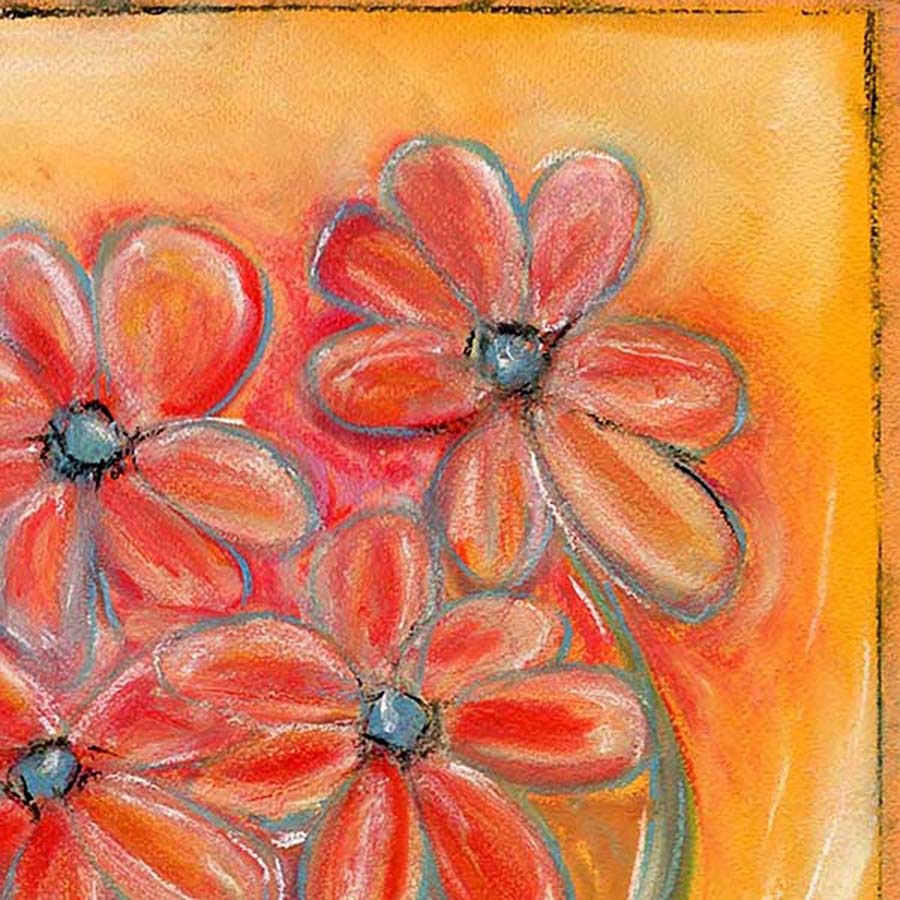 BLUE-EYED DAISIES floral art print