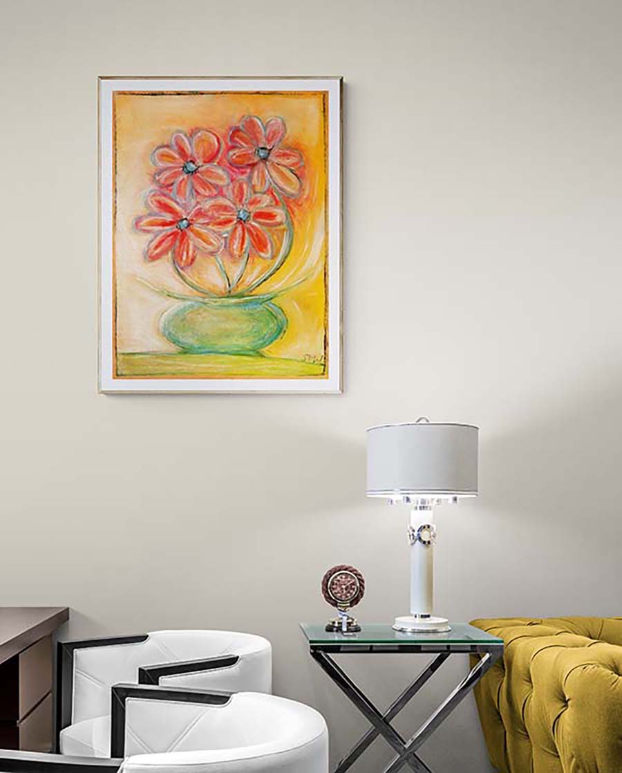 BLUE-EYED DAISIES floral art print