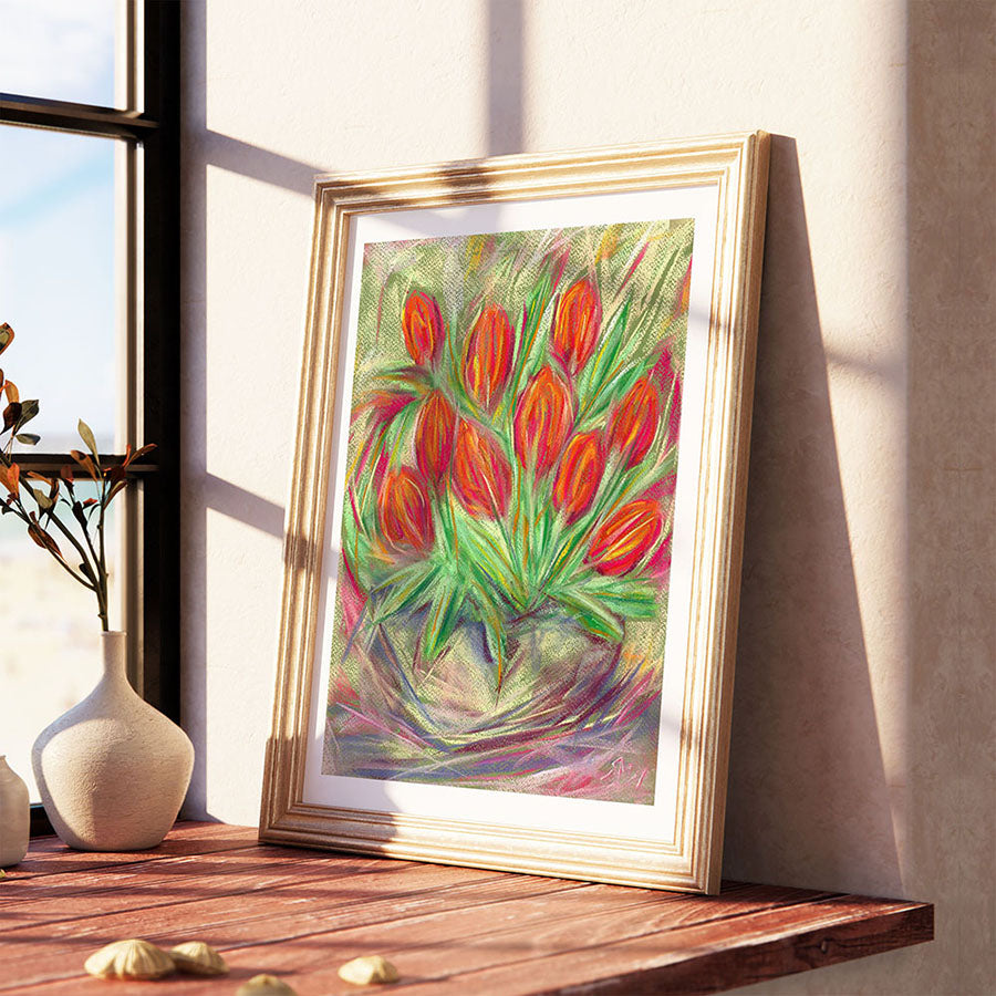 TULIPS GONE WILD! floral art print