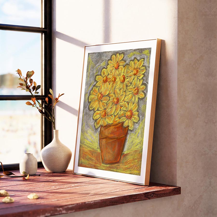 DAISYPOT floral art print