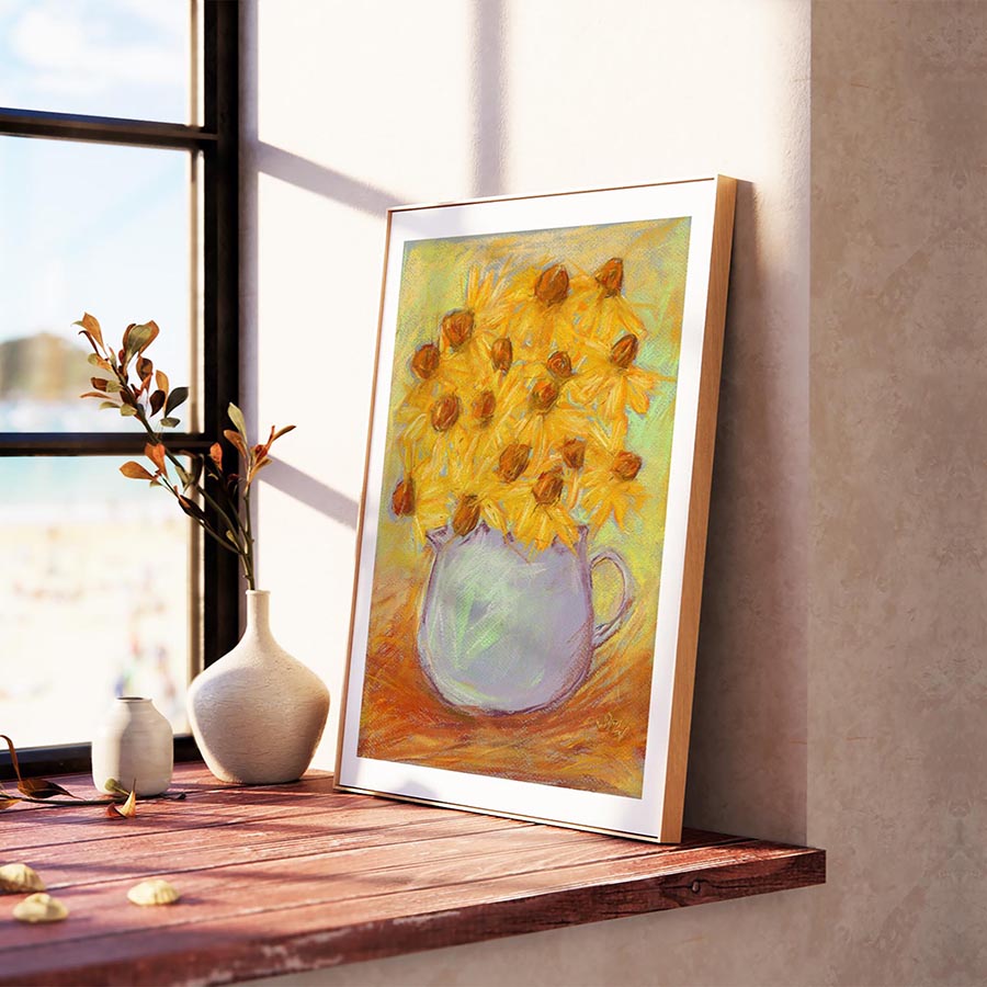 SUNSHINE AND LAVENDER floral art print