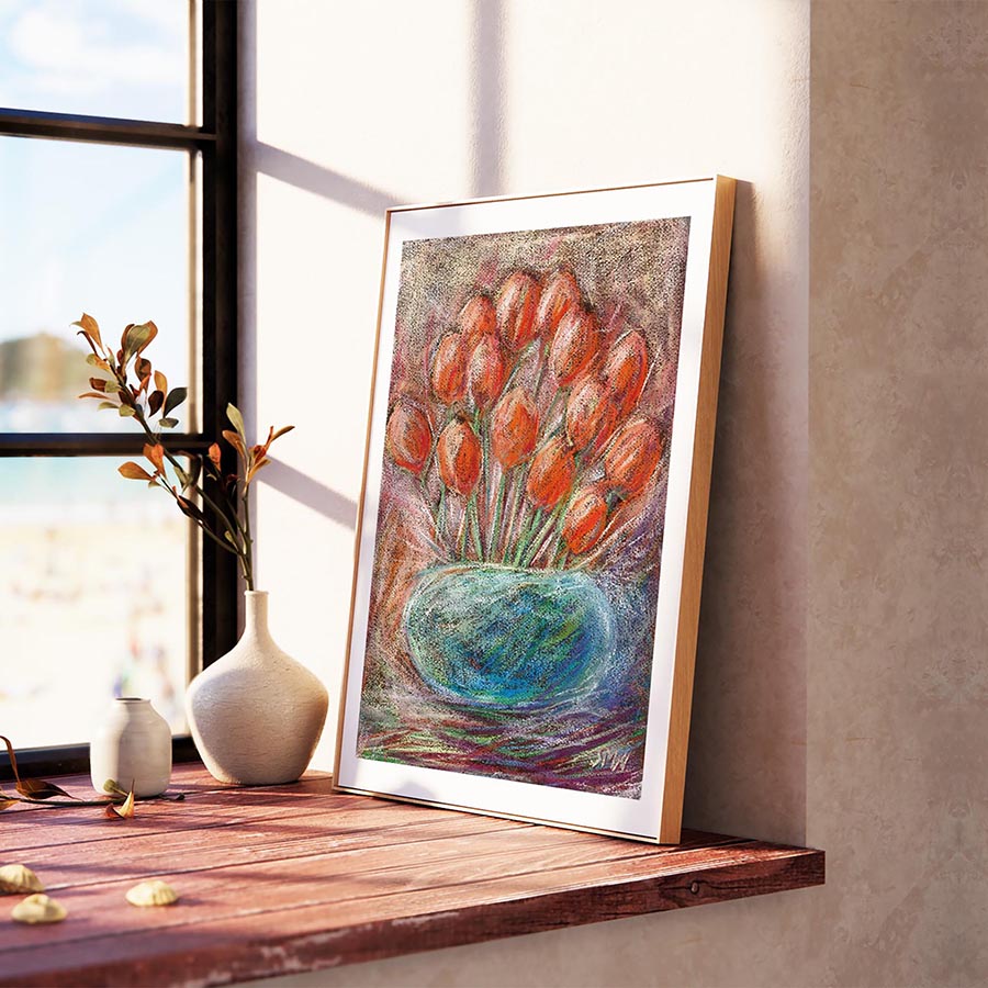 NEW AGE TULIPS floral art print