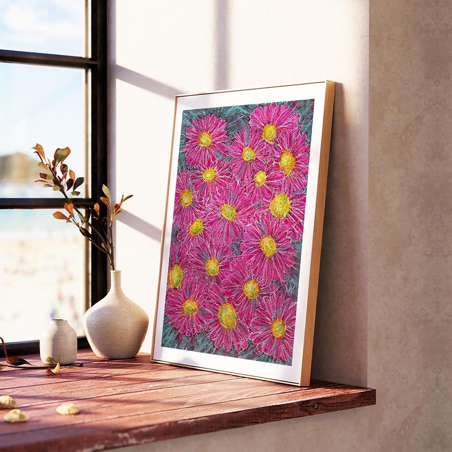 PINK PARTY floral art print