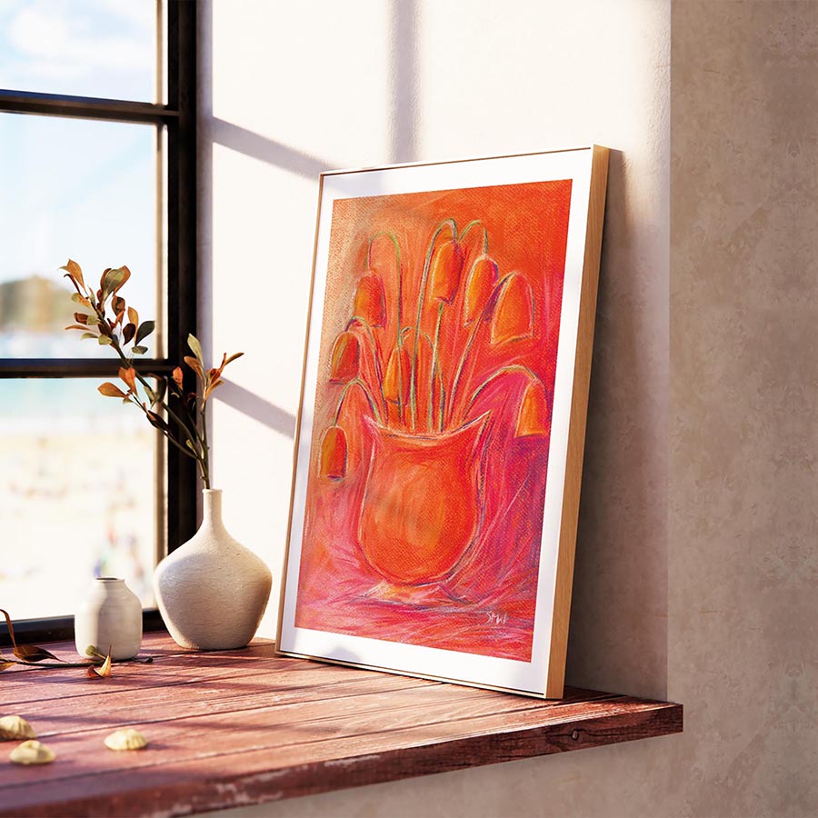 SIZZLING SPIRIT OF SUMMER floral art print