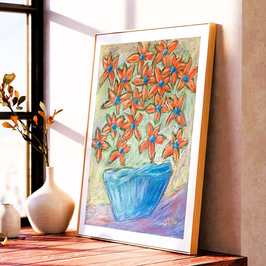 STARFLOWERS DANCING floral art print