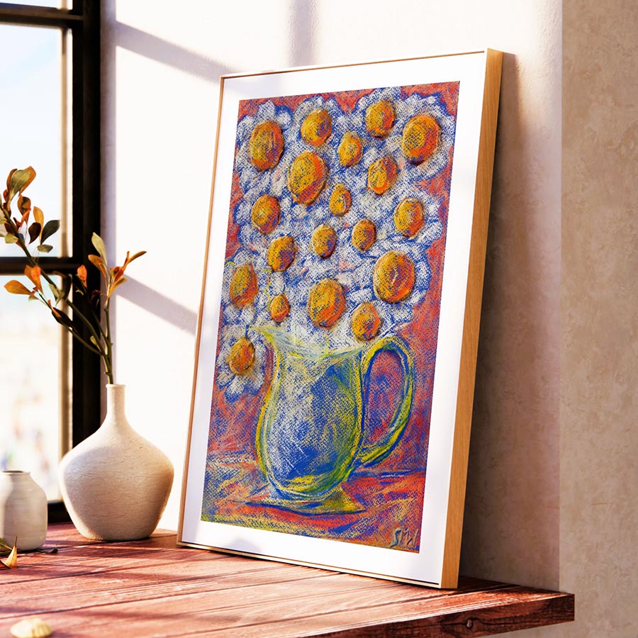 CLOUD DAISIES floral art print