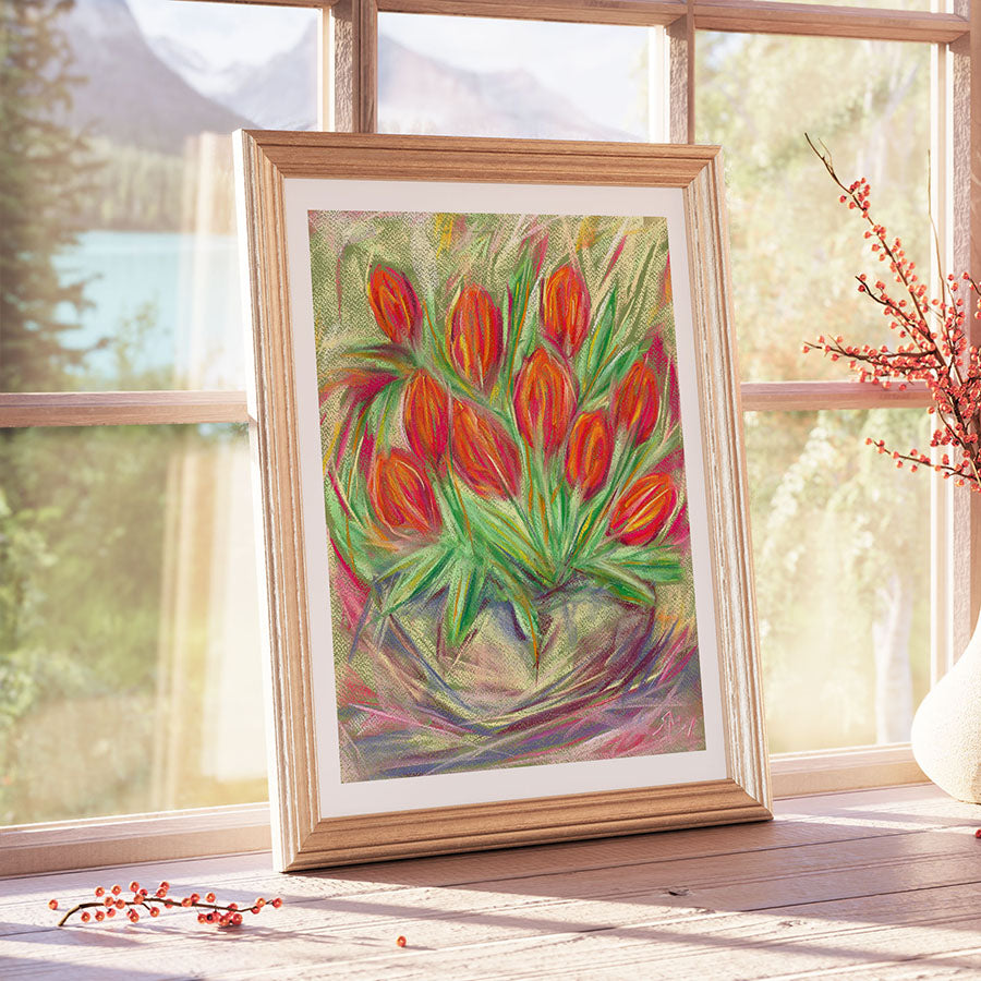 TULIPS GONE WILD! floral art print