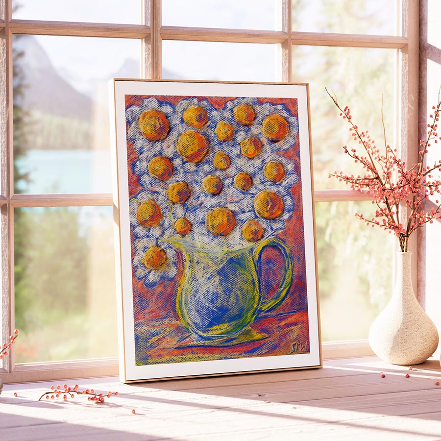 CLOUD DAISIES floral art print
