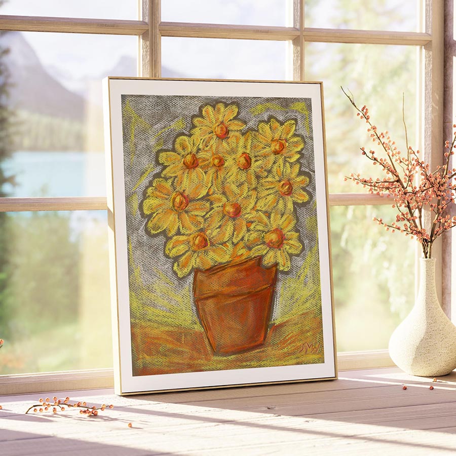 DAISYPOT floral art print