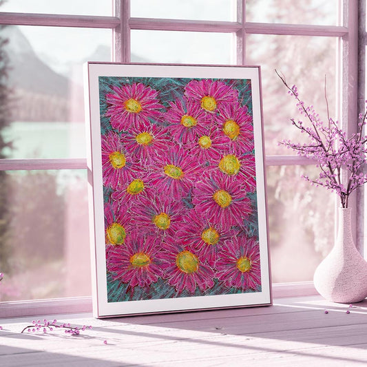 PINK PARTY floral art print