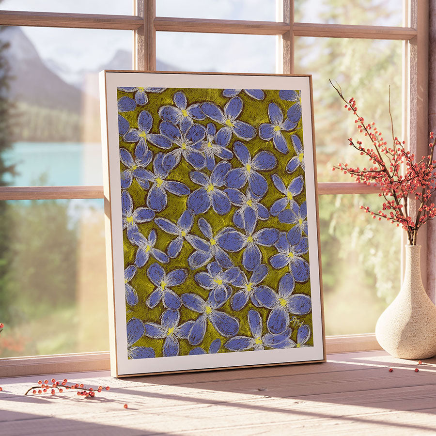 WOODLAND SPARKLE floral art print