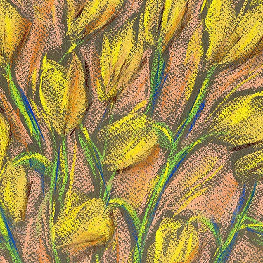 EXOTIC FLOWERS IN A BLUE POT floral art print