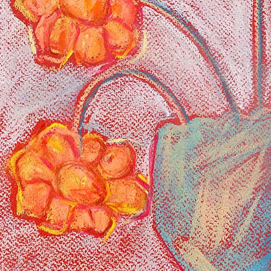 FUN FLOWERS IN A LUSTROUS VASE floral art print