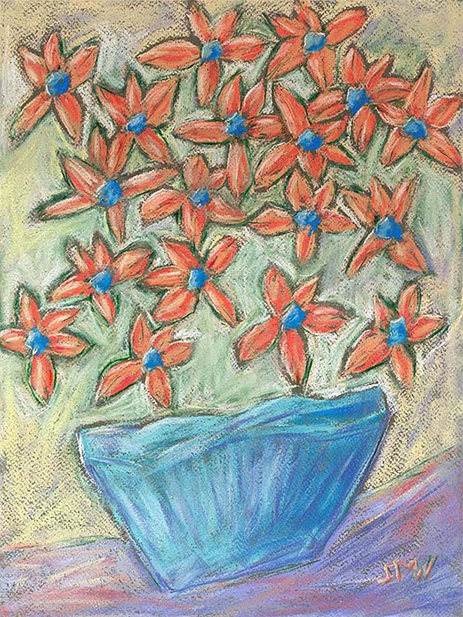STARFLOWERS DANCING floral art print