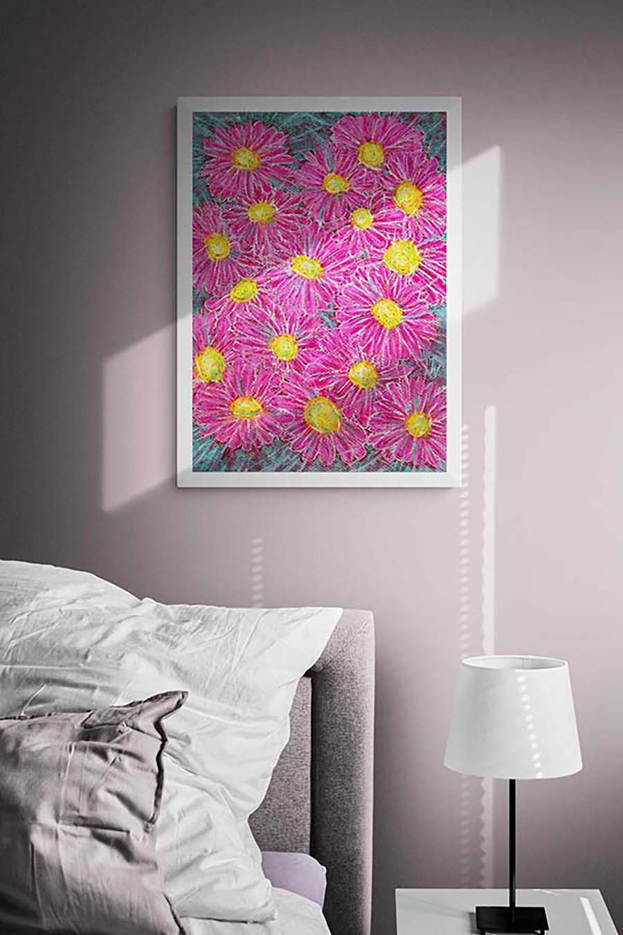 PINK PARTY floral art print