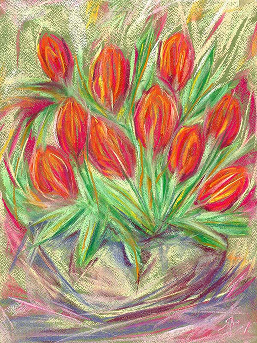 TULIPS GONE WILD! floral art print