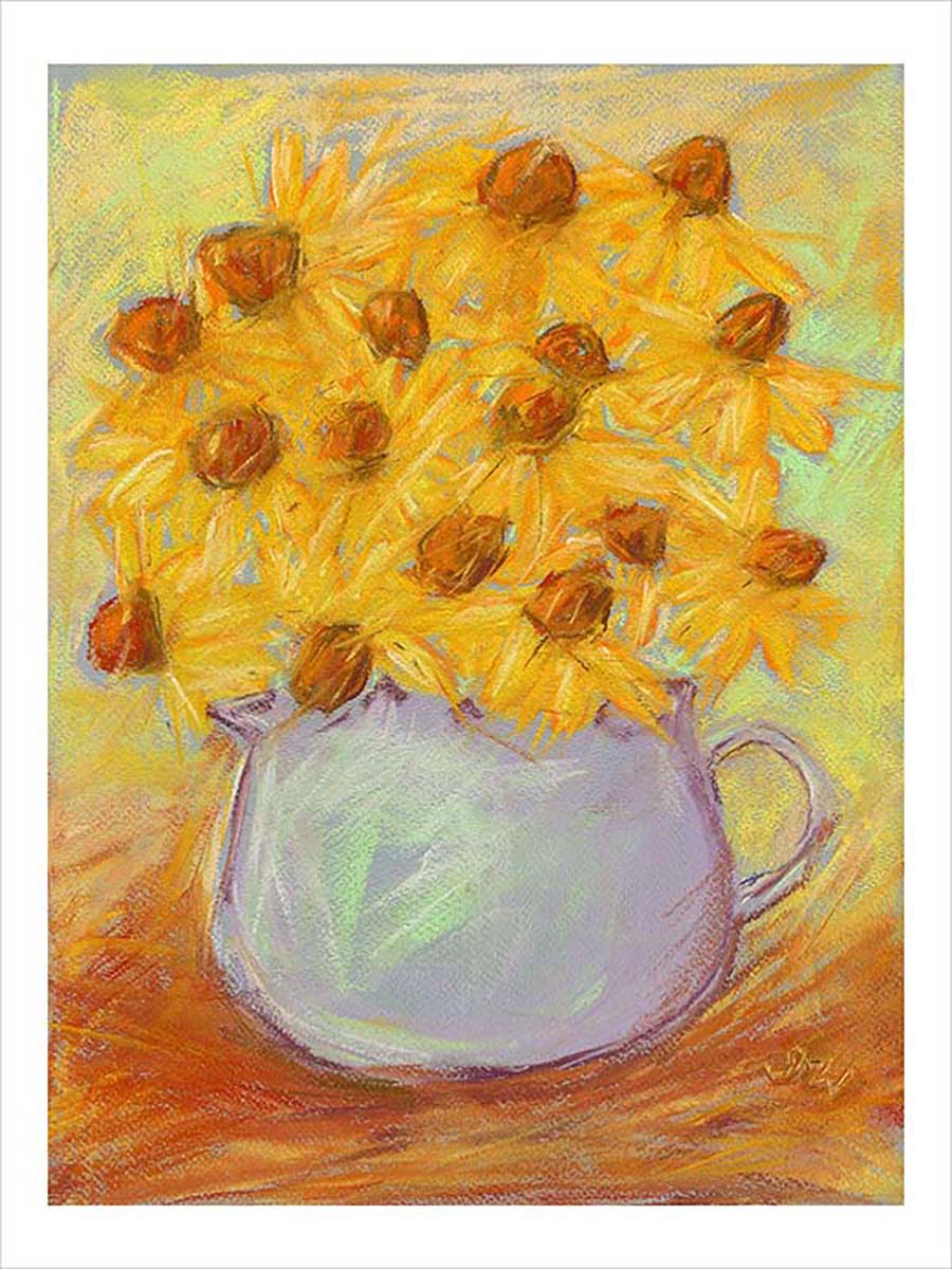 SUNSHINE AND LAVENDER floral art print