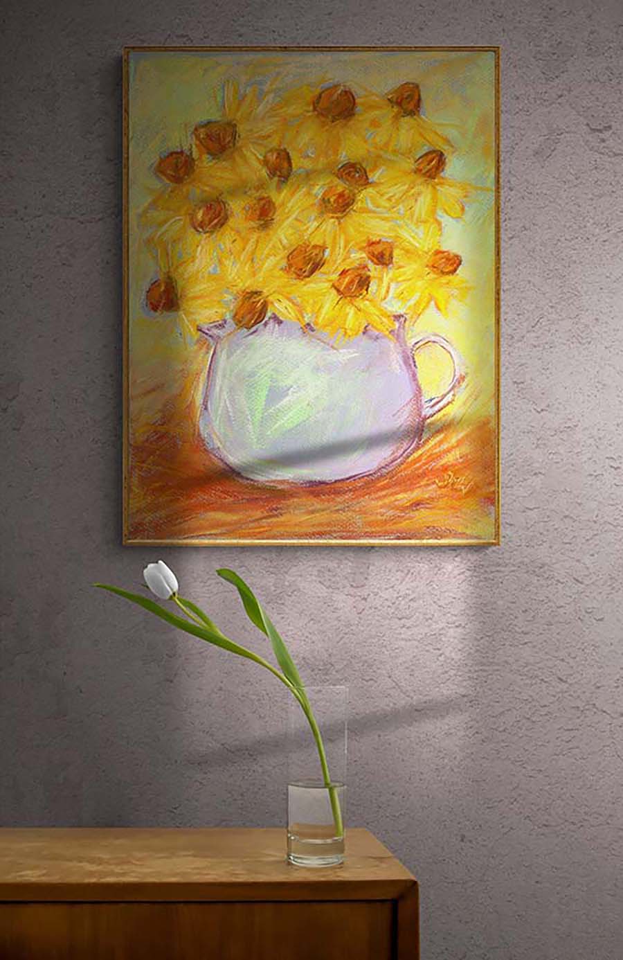 SUNSHINE AND LAVENDER floral art print