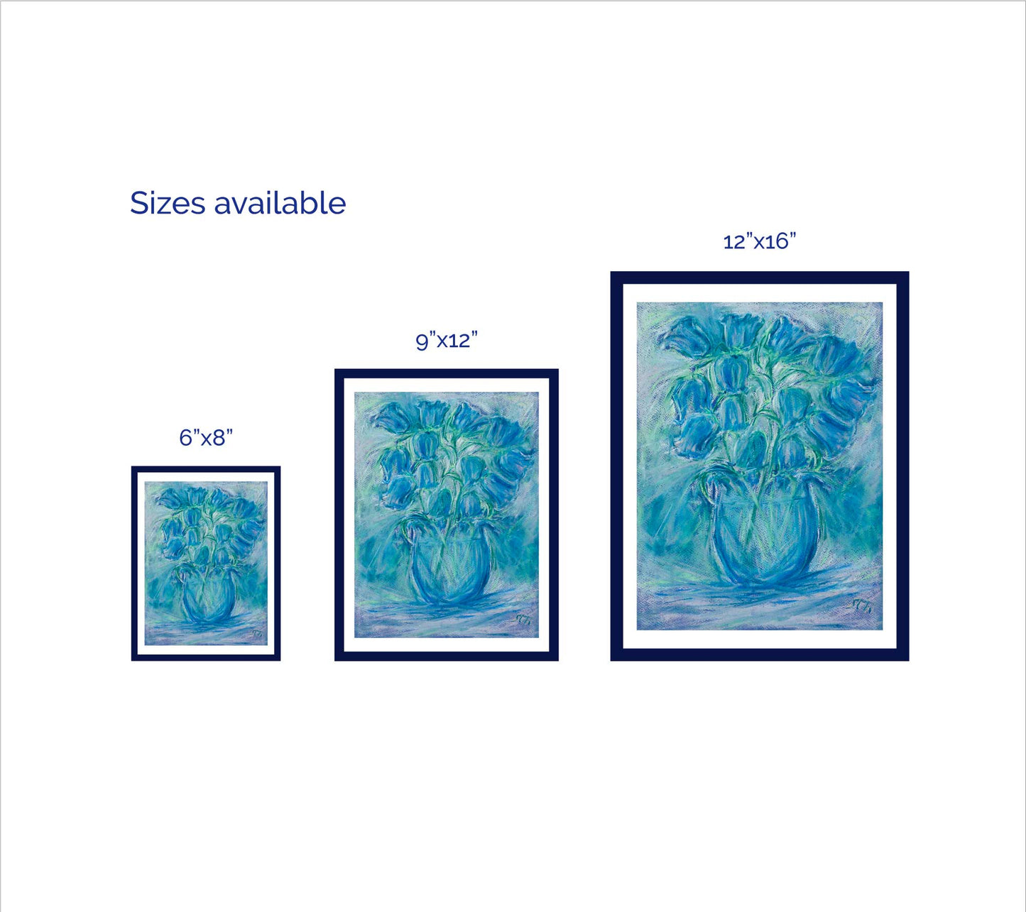 BLUE BELL JAR floral art print