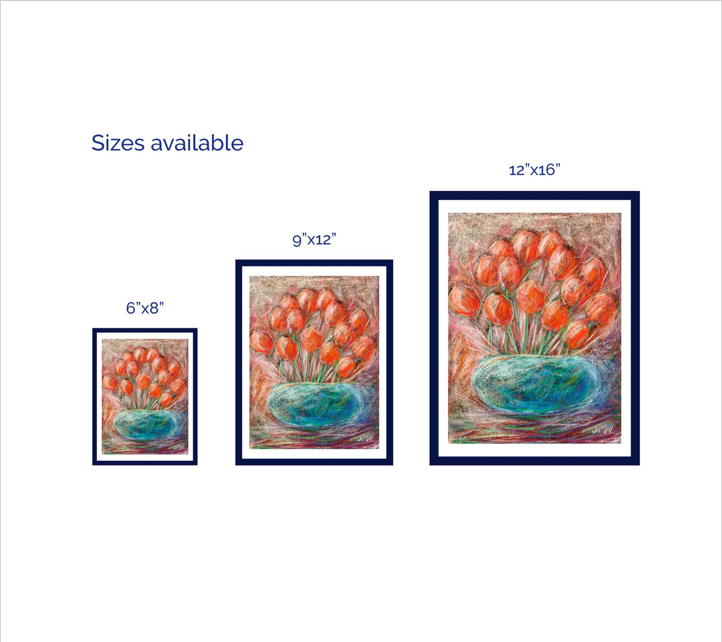 NEW AGE TULIPS floral art print