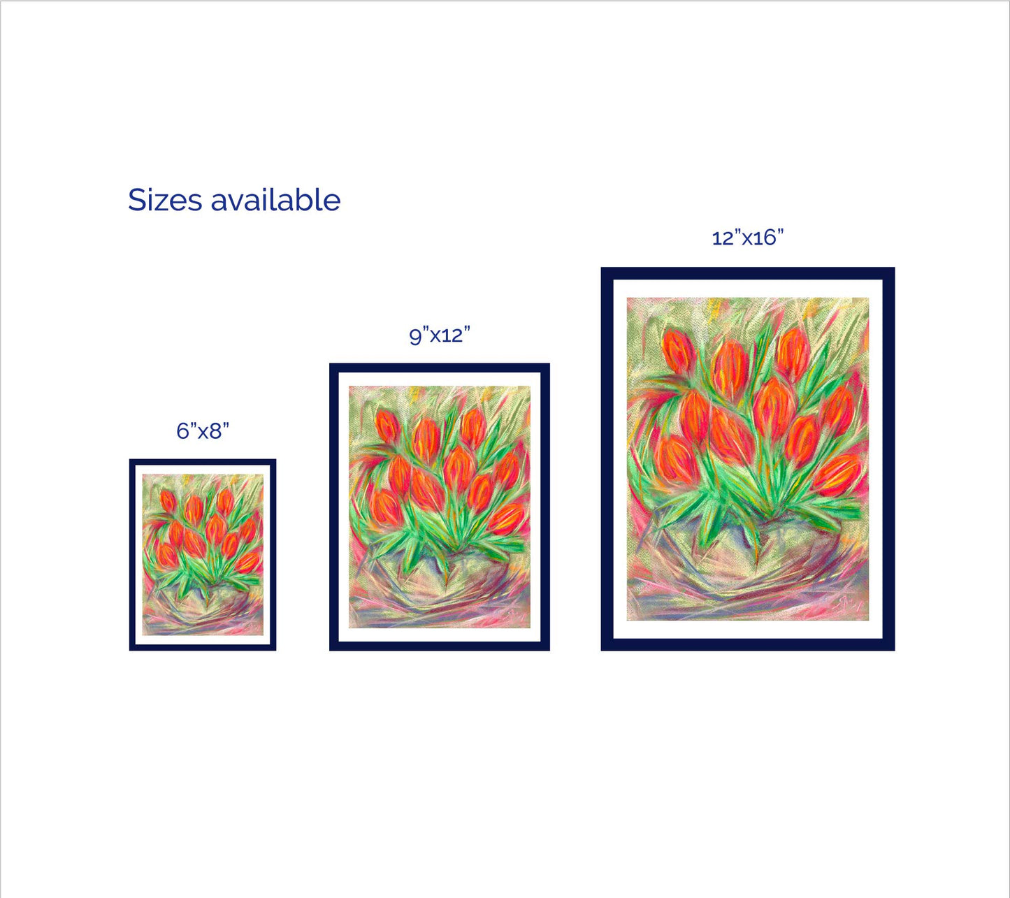 TULIPS GONE WILD! floral art print