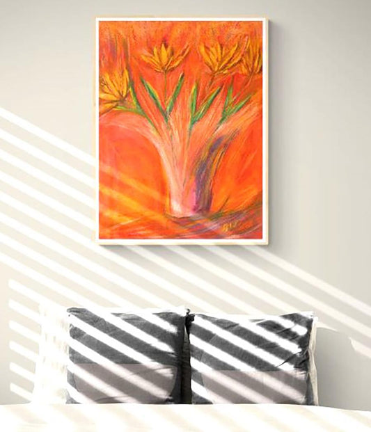 SUNBURST floral art print